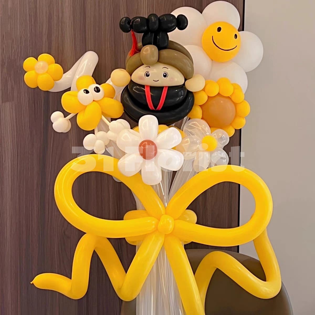 气球毕业花束